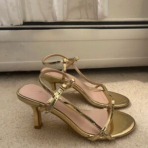Gold Strappy Heels